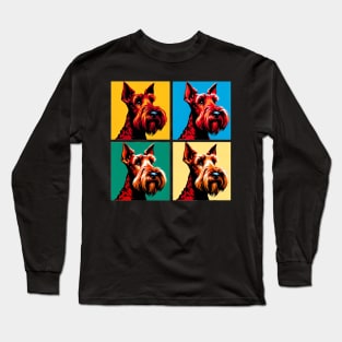 Irish Terrier Dog Pop Art - Dog Lovers Long Sleeve T-Shirt